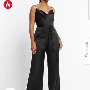 Red Satin Jumpsuit NWT